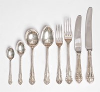 Lot 182 - A silver flatware service