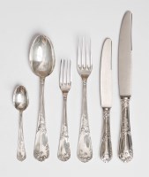 Lot 45 - A modern Italian metalwares flatware service