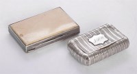 Lot 245 - A George IV silver pocket snuff box