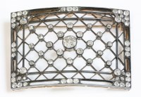 Lot 313 - An Edwardian diamond set plaque de cou/brooch