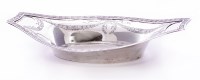 Lot 41 - A Continental metalwares two-handled dish
