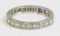 Lot 413 - A diamond set full eternity ring