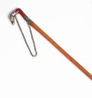 Lot 217 - A silver-mounted lady's riding stick