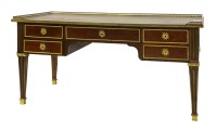 Lot 434 - A French Empire mahogany bureau plat