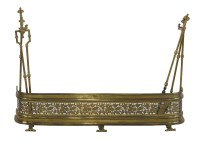 Lot 357 - A George III pierced brass fender