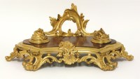 Lot 120 - A gilt bronze and tortoiseshell mounted inkstand