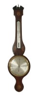 Lot 331 - A mahogany inlaid wheel barometer