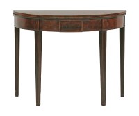 Lot 493 - A George III mahogany demilune games table