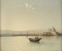 Lot 293 - Gordon Arthur Meadows (b.1868)
'SUNRISE VENICE (SANTA MARIA) LAGOON BOAT PREPARING FOR FISHING'
Signed l.r.