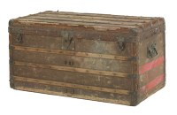 Lot 135 - A Louis Vuitton flat top travelling trunk