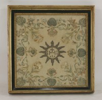 Lot 180 - A silkwork embroidered panel
