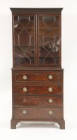 Lot 423 - A George III mahogany secretaire