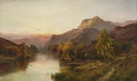 Lot 266 - Alfred de Breanski Snr. (1852-1928)
'THE SILENT OF TYN-Y-GROES' 
Signed l.l.