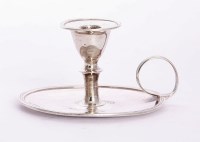 Lot 61 - A George III silver taper chamberstick