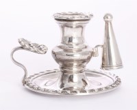 Lot 62 - A George IV silver taper chamberstick
