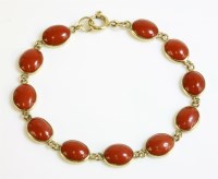 Lot 449 - A gold coral bracelet