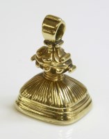 Lot 374 - A Regency gold hardstone seal