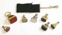 Lot 375 - A Georgian gold cornelian seal