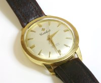 Lot 528 - A gentlemen's 18ct gold Cortebert Automatic strap watch