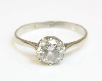 Lot 553 - A single stone diamond ring