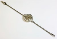 Lot 421 - A ladies' Art Deco diamond set mechanical cocktail watch