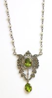 Lot 484 - A Continental Edwardian style peridot