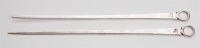 Lot 106 - Two George III silver meat skewers