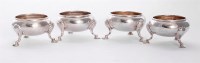 Lot 69 - A set of four silver salts