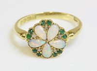 Lot 370 - An 18ct gold Edwardian opal