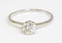 Lot 554 - A single stone diamond ring