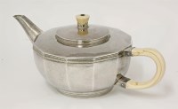 Lot 125 - A silver teapot