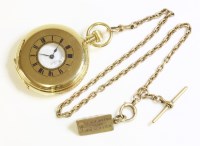 Lot 372 - An 18ct gold half hunter pocket watch