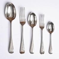Lot 155 - A Victorian silver old english pattern part flatware service