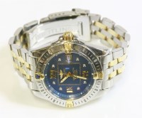 Lot 617 - A ladies' Breitling bicolour cockpit chronometer