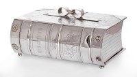 Lot 9 - A late Victorian silver-plated novelty biscuit box