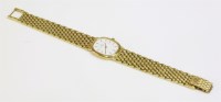 Lot 595 - An 18ct gold ladies' Baume Mercier quartz bracelet watch