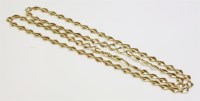 Lot 602 - A gold open lozenge link necklace