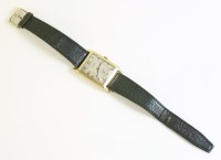 Lot 526 - A gentlemen's 9ct gold J W Benson mechanical strap watch