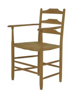 Lot 484 - An ash ladder back armchair