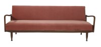 Lot 650 - A teak sofa/bed