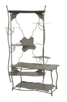 Lot 678 - A contemporary steel shelving unit