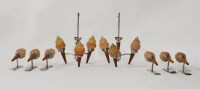 Lot 526 - A matched set of six Art Deco wall lights