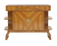 Lot 490 - An Art Deco walnut side cabinet