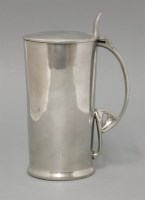 Lot 184 - A Tudric pewter lidded tankard