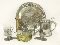 Lot 187 - A Kayersinn pewter tray
