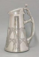 Lot 189 - A Silberzinn pewter lidded flagon