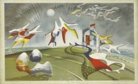 Lot 222 - John Tunnard (1900-1971)
'HOLIDAY' 
Lithograph