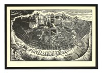 Lot 208 - James Dodds (b.1957)  FW
'ALDEBURGH BEACH' 
Linocut