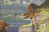 Lot 392 - Tom Anderton (1894-1956)
'LANDS END'
Oil on canvas
29 x 19cm

*Artist's Resale Right may apply to this lot.