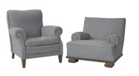 Lot 595 - Two matching armchairs (2)